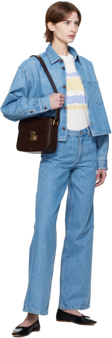 Srajce A.P.C. A.P.C. Samantha Denim Overshirt Modra | COHEQ-F02895, 3