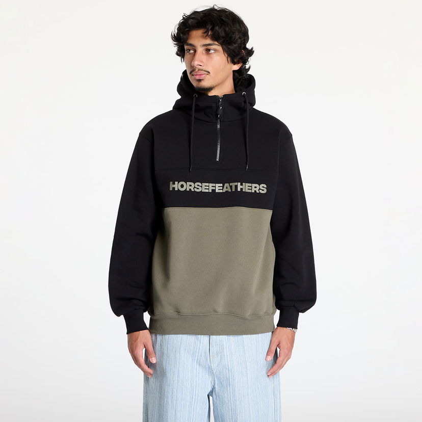 Majica Horsefeathers Fulton Sweatshirt Burnt Olive M Črna | SM1354B