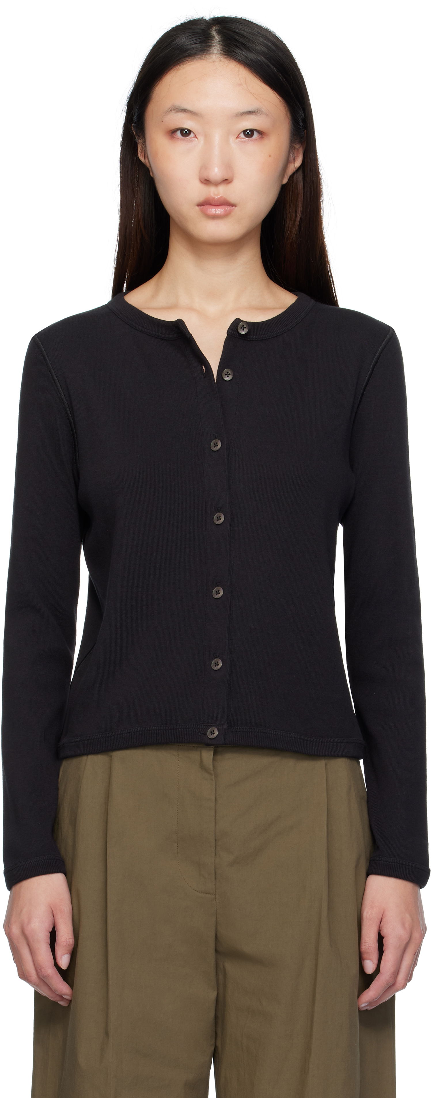Pleteni pulover The Row The Row Gretas Cardigan Črna | 8928-K660, 0