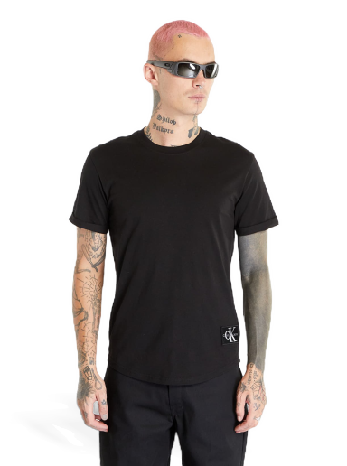 Majica CALVIN KLEIN Jeans Badge Turn Up Short Sleeve T-Shirt Black Črna | J30J323482 BEH