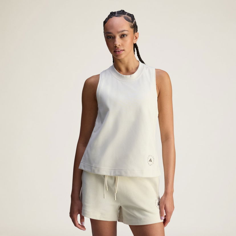 Majica brez rokavov adidas Performance adidas by Stella McCartney Logo Tank Top Bela | JW4479