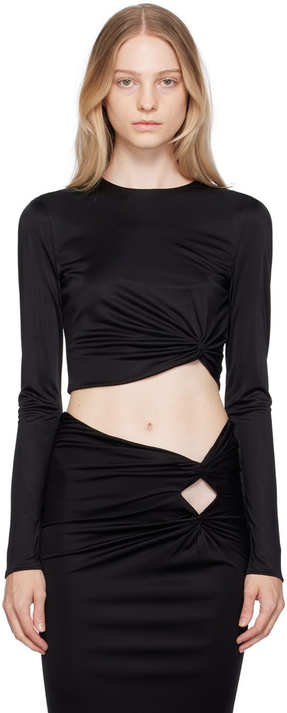 Majica Versace Dua Lipa x Long Sleeve T-Shirt Črna | 1011245_1A00572, 0