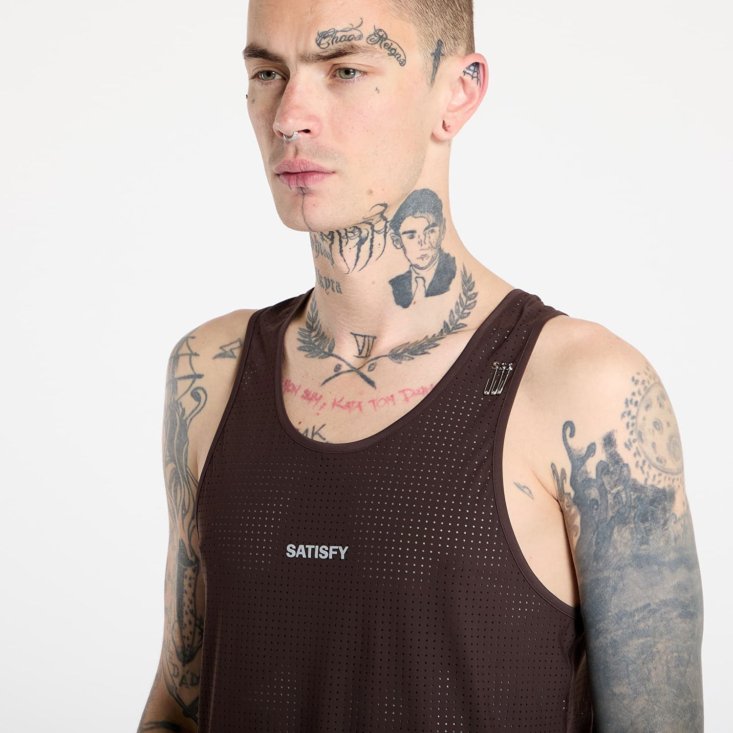 Majica brez rokavov Satisfy Satisfy Space-O Perforated Running Singlet Rjava | 11004-DM-SAB, 1