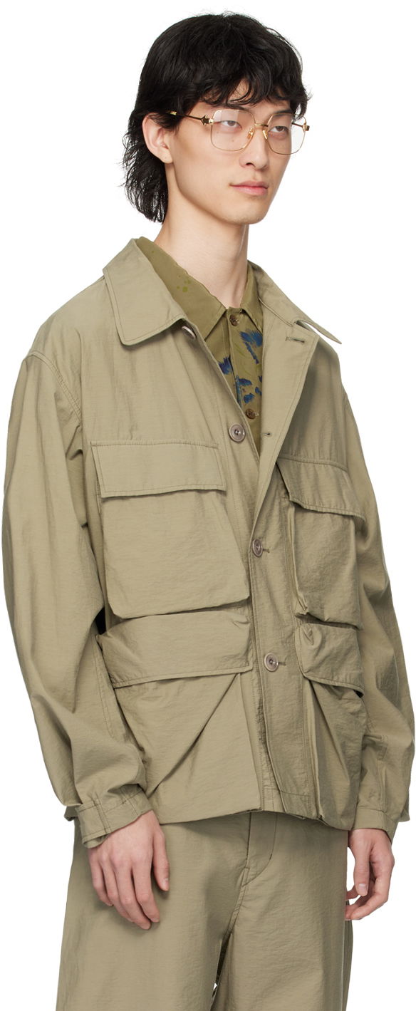 Jakna LEMAIRE LEMAIRE Light Button-Up Jacket Zelena | OW1059 LF1234, 1