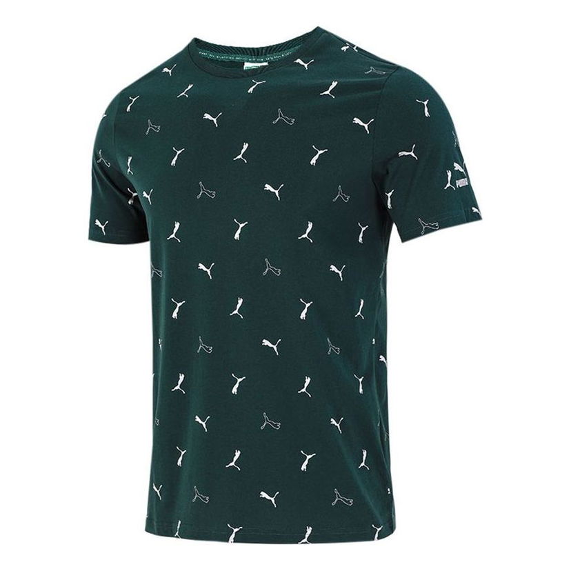 Majica Puma Puma Logo Print Short Sleeve T-Shirt Zelena | 533142-80