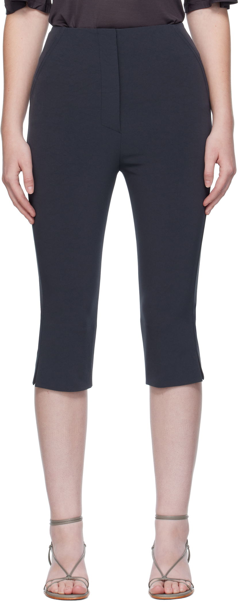 Kratke hlače Nanushka Nanushka Saoirse Capri Shorts Mornarica | NW25PFPA15855