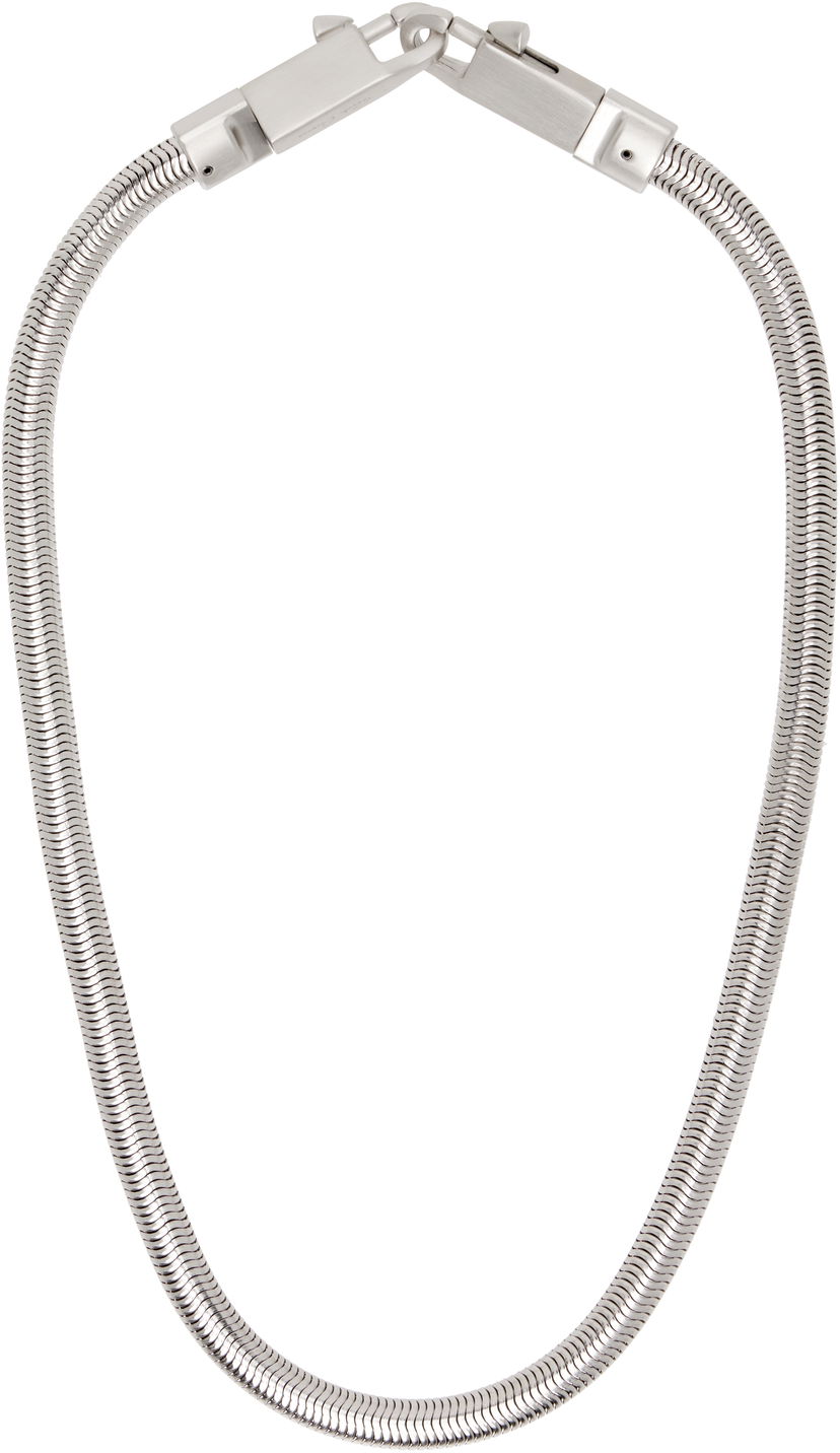 Ogrlica Rick Owens Rick Owens Concordians Snake Chain Necklace Kovinski | RA02E0796 MET