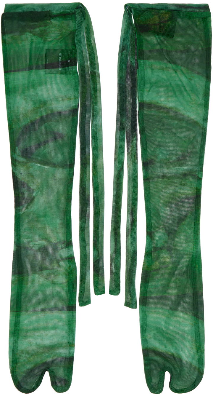 Nogavice Ottolinger Ottolinger Mesh Tabi Socks Zelena | 102114