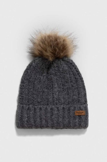 Beanie Barbour Knitted Pom-Pom Beanie Hat and Scarf Set Siva | LGS0077, 1