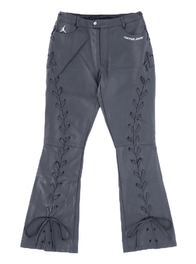 Hlače Jordan x Travis Scott Leather Lace Trousers Siva | DX6170-070