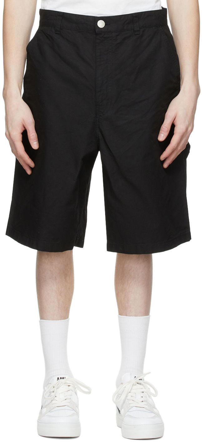 Kratke hlače AMI Cotton Shorts Črna | HSO401.220, 0