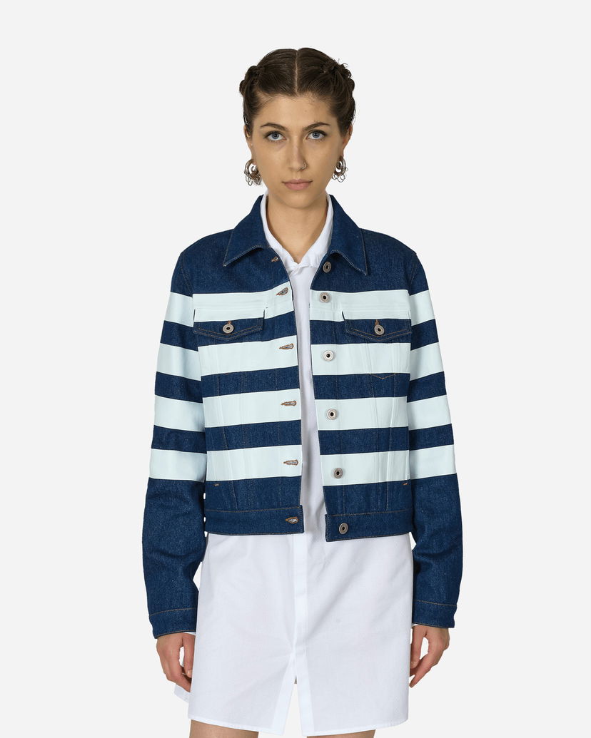 Jakna Jean Paul Gaultier Striped Denim Jacket Modra | VE071IP-D017 5501
