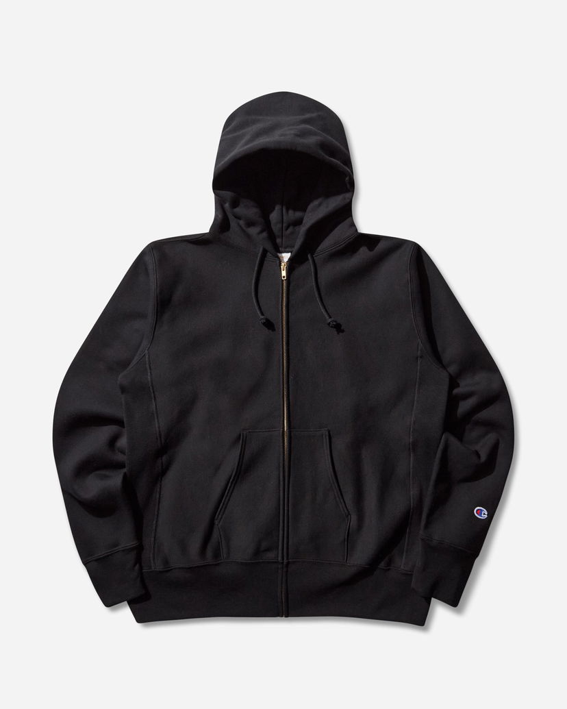 Pulover Champion Made in USA Reverse Weave Zipped Hoodie Črna | 221583 X090