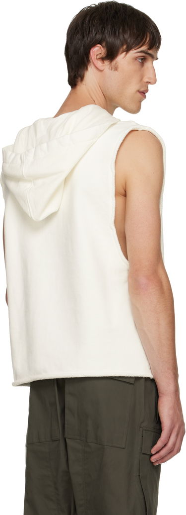 Pulover Rick Owens Rick Owens Concordians Sleeveless Tunic Hoodie Bela | RR02E1503 JTCD, 2
