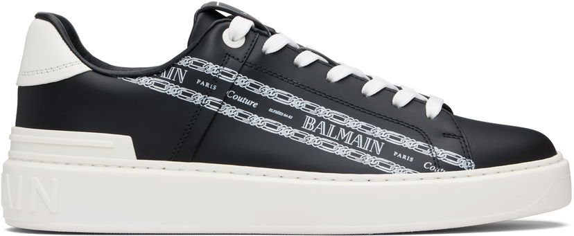Superge in čevlji Balmain B-Court Printed Calfskin Črna | FM1VI288LBFC
