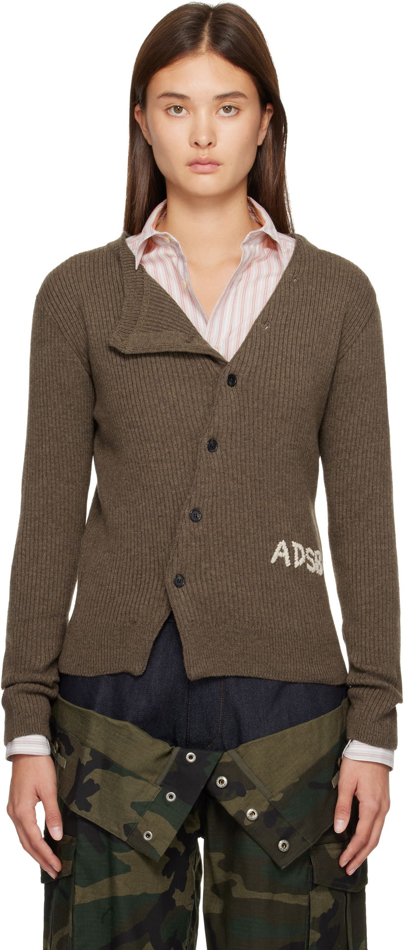 Pleteni pulover Andersson Bell Hand Stitched Basic Cardigan Rjava | atb1400w