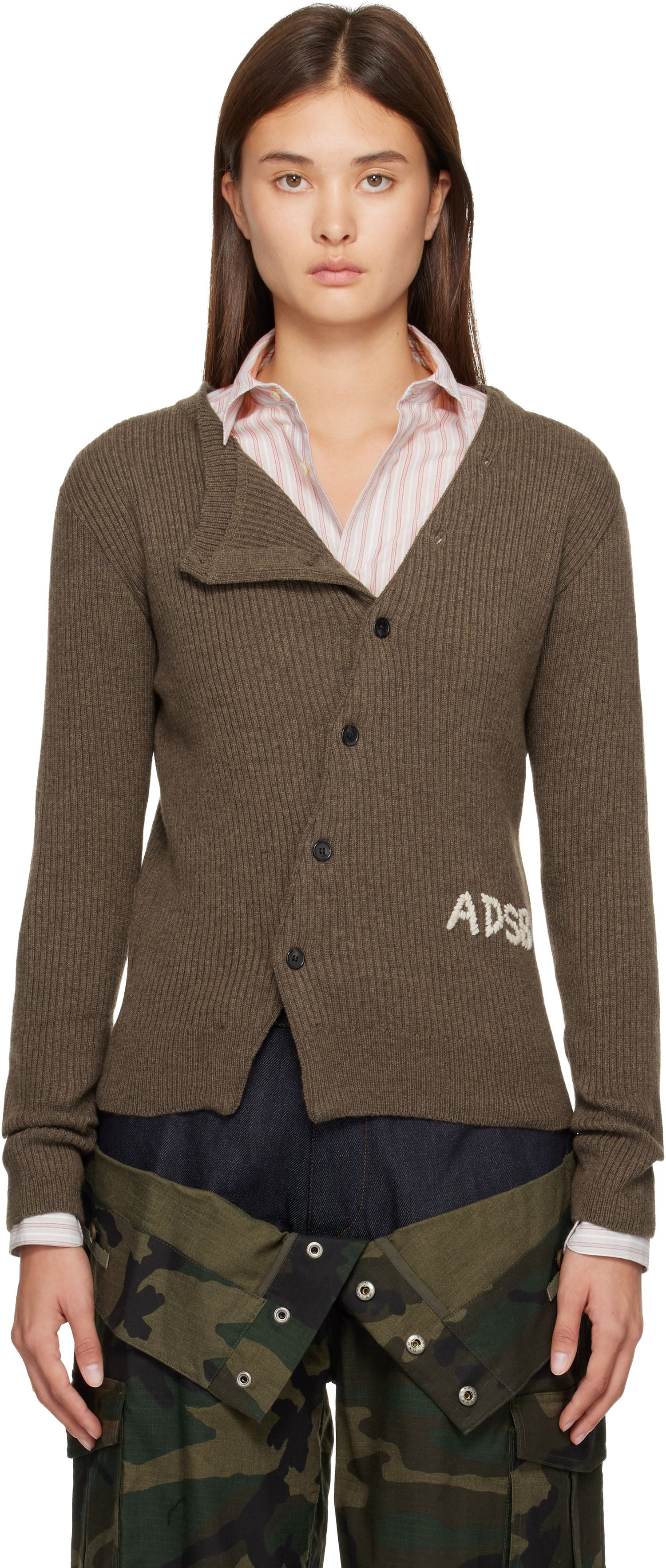 Pleteni pulover Andersson Bell Hand Stitched Basic Cardigan Rjava | atb1400w, 0