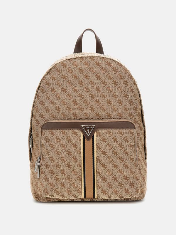Nahrbtnik GUESS Logo Print Backpack with Front Pocket Rjava | HMMISTP5111