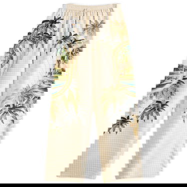 Hlače AMIRI AMIRI Paradise Printed Wide-Leg Pants, Size Large Bež | AWPACA1021-900, 1