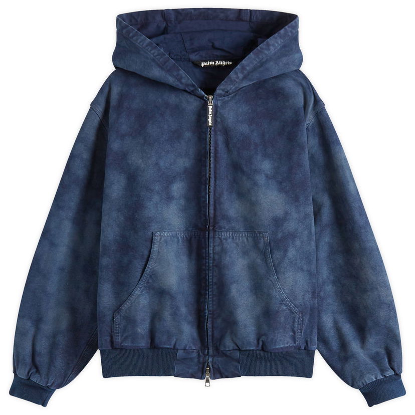 Pulover Palm Angels Palm Angels Bomber Jacket with Hood Modra | PMEH035S25FAB0024949