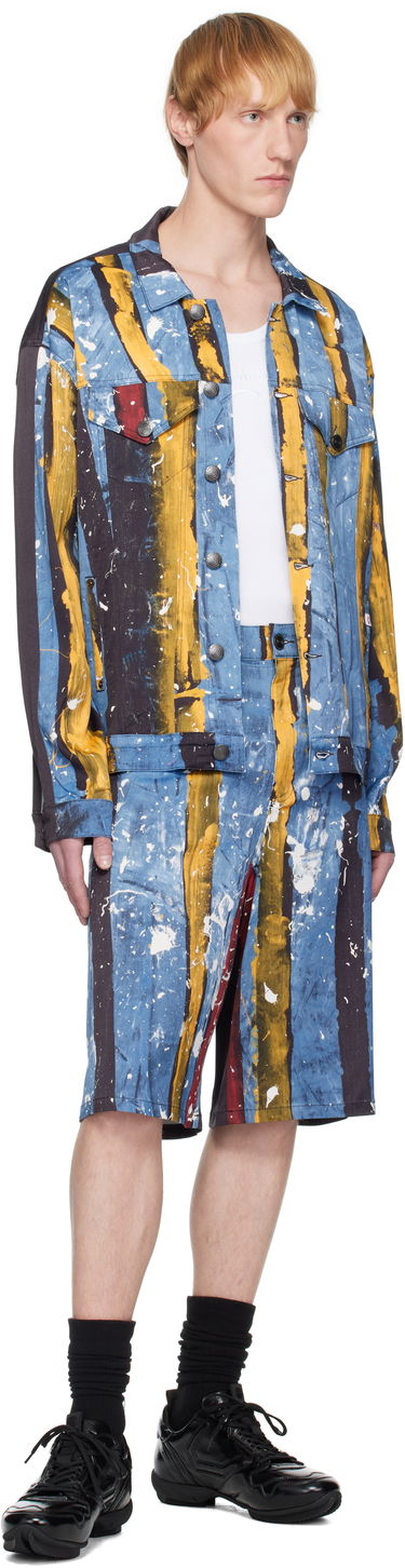 Kratke hlače Charles Jeffrey Loverboy Charles Jeffrey LOVERBOY Silky Print Shorts Modra | 54040301, 3