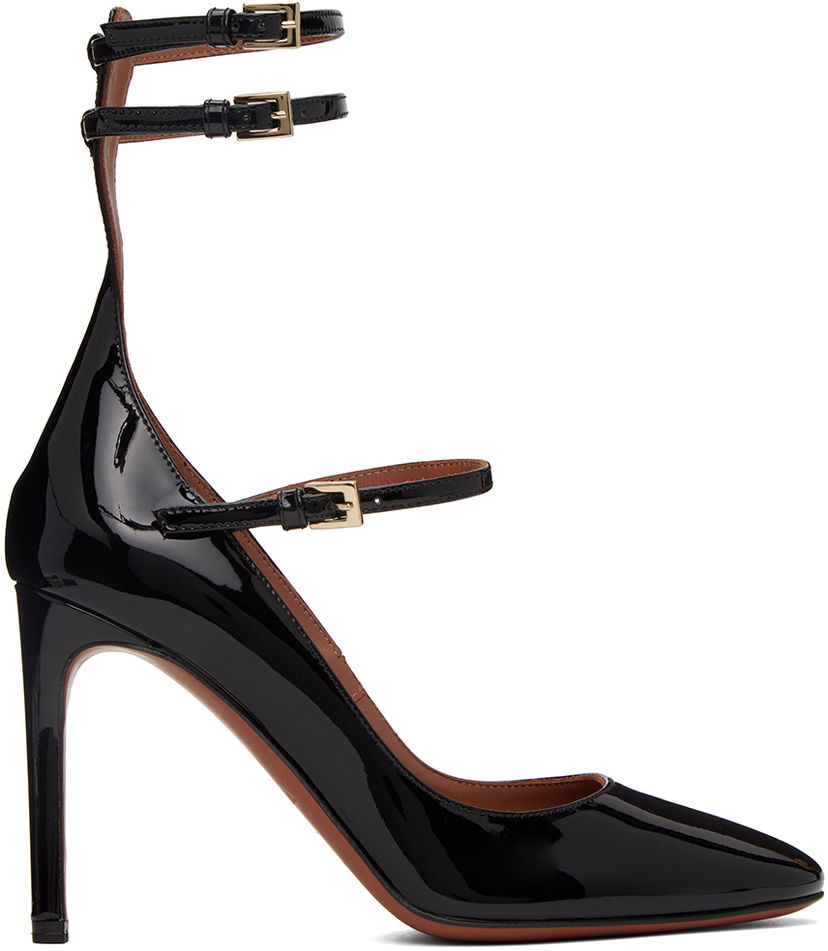 Superge in čevlji Alaïa Patent Leather Mary Jane Pumps With Ankle Strap Črna | AA3E046CK168