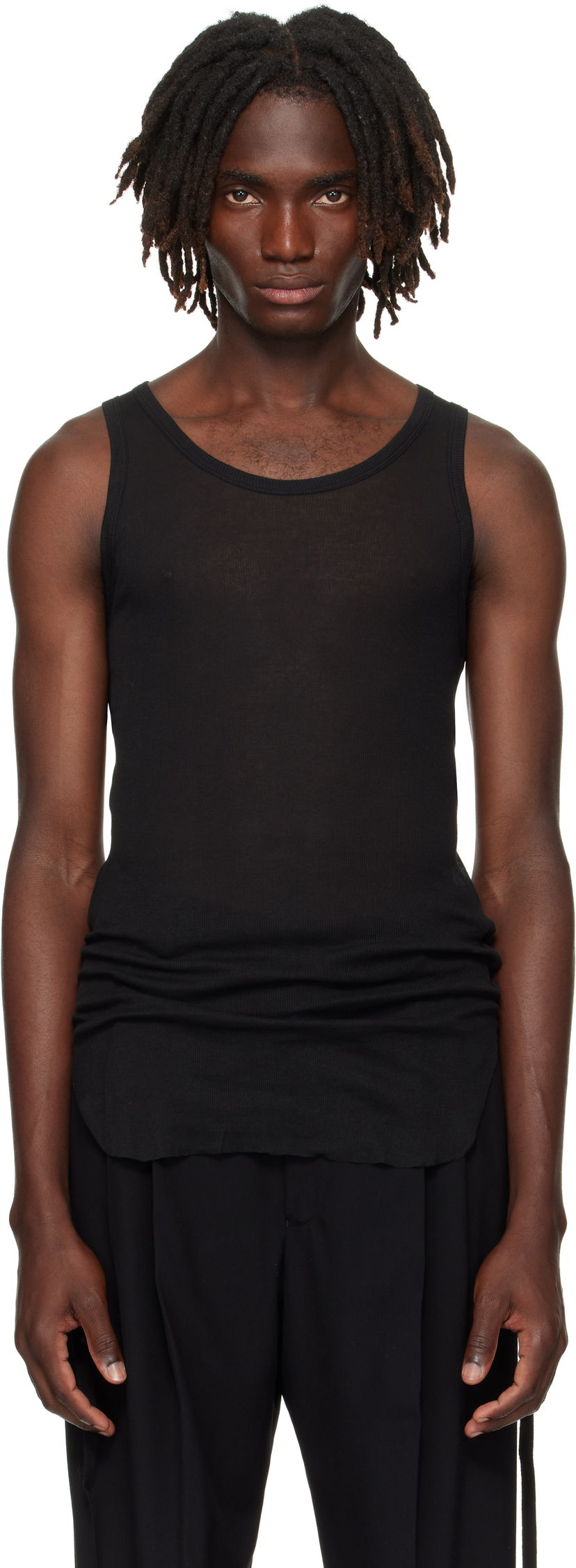 Majica brez rokavov Ann Demeulemeester Ann Demeulemeester Boris Ruched Tank Top Črna | B0011785-FA434-099