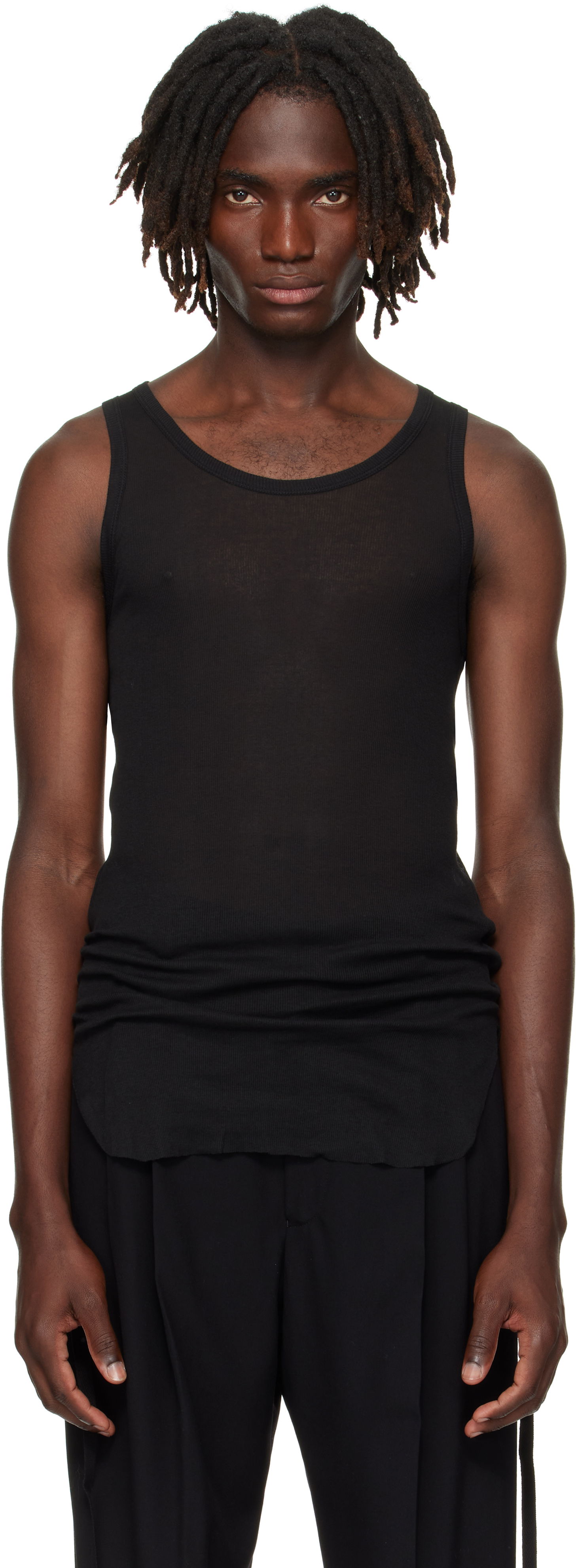Majica brez rokavov Ann Demeulemeester Ann Demeulemeester Boris Ruched Tank Top Črna | B0011785-FA434-099, 0