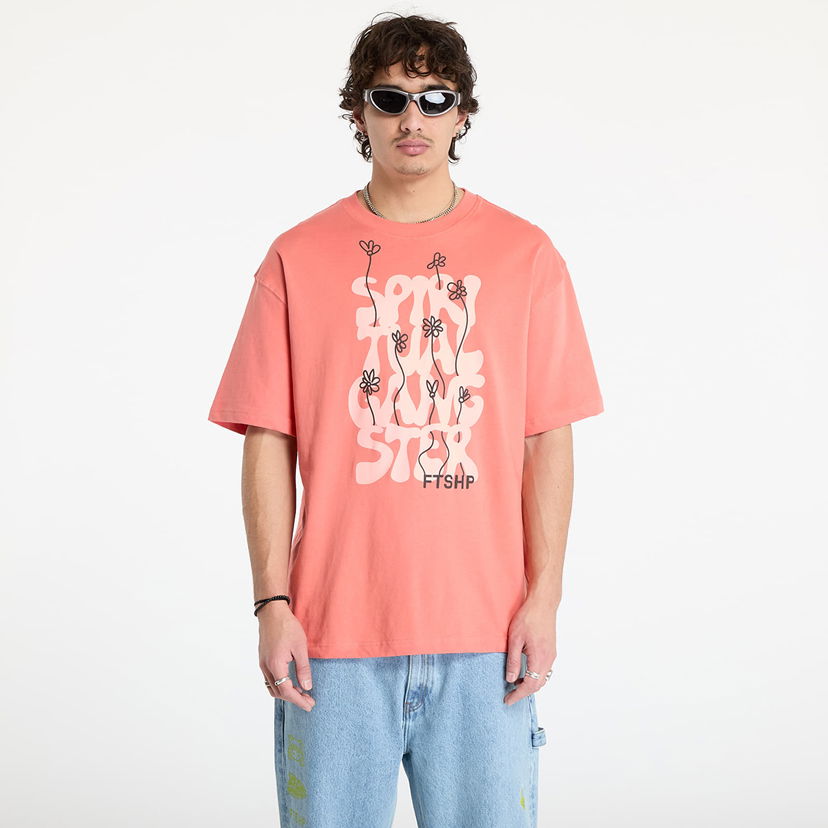 Majica Footshop Spiritual Gangster Peach Graphic T-Shirt Roza | FTSHP_388