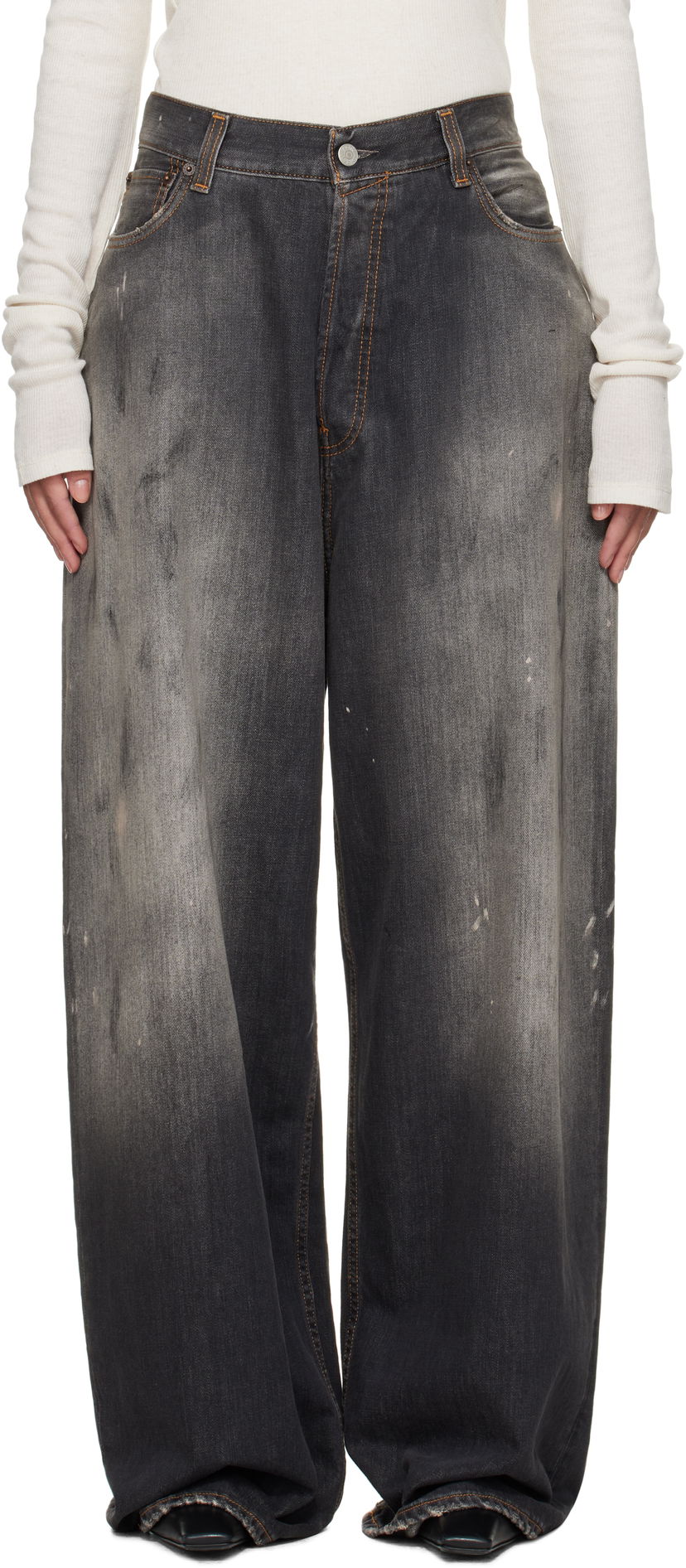 Kavbojke Acne Studios Acne Studios Super Baggy Fit Jeans Siva | A00514-