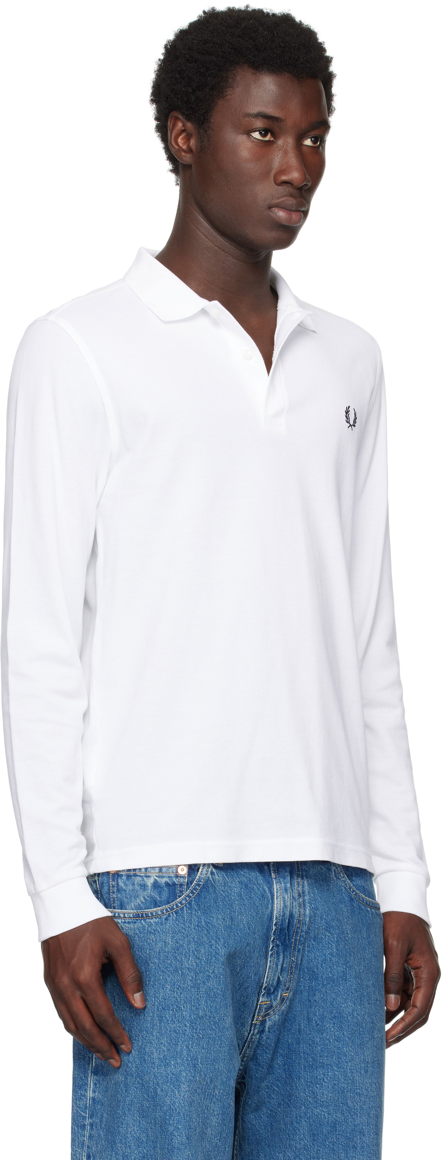 Polo majica Fred Perry Long Sleeve Polo Bela | M6006, 1