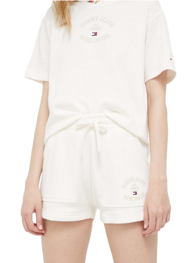 Kratke hlače Tommy Hilfiger Sweat Shorts Bela | DW0DW15870