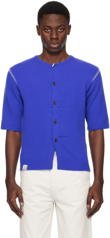Pleteni pulover ADER ERROR Short Sleeve Knit Cardigan Modra | BN01SSKT0702BL, 0
