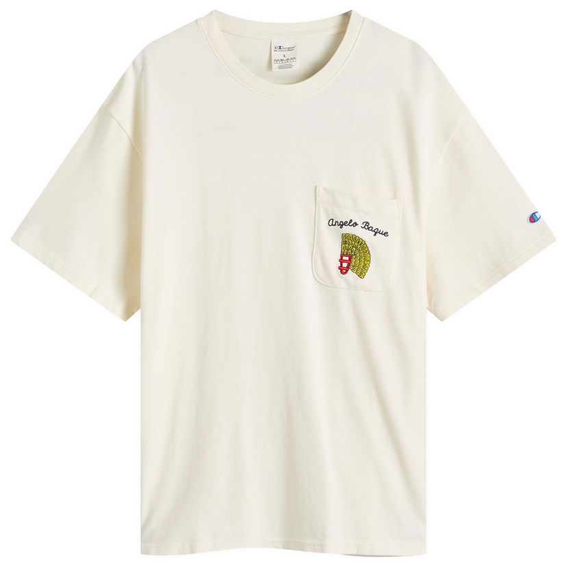 Majica Champion Pocket T-Shirt With Graphic Print Bela | GP205473-X1QF