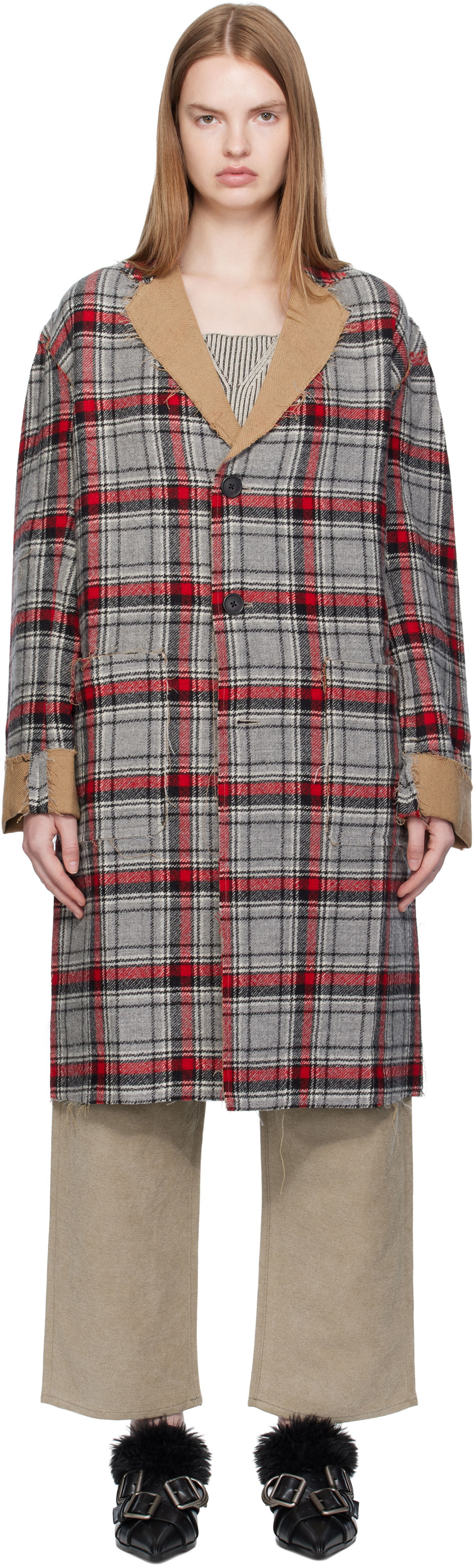 Plašči R13 R13 Raw Cut Reversible Coat Večbarvna | R13WR469-R566A, 0