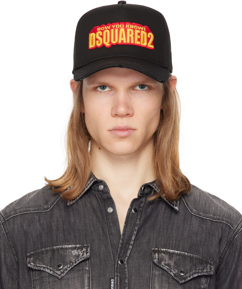 Kapa DSQUARED2 Dsquared2 Logo Patch Cap Črna | BCM0901-05C00001-2124
