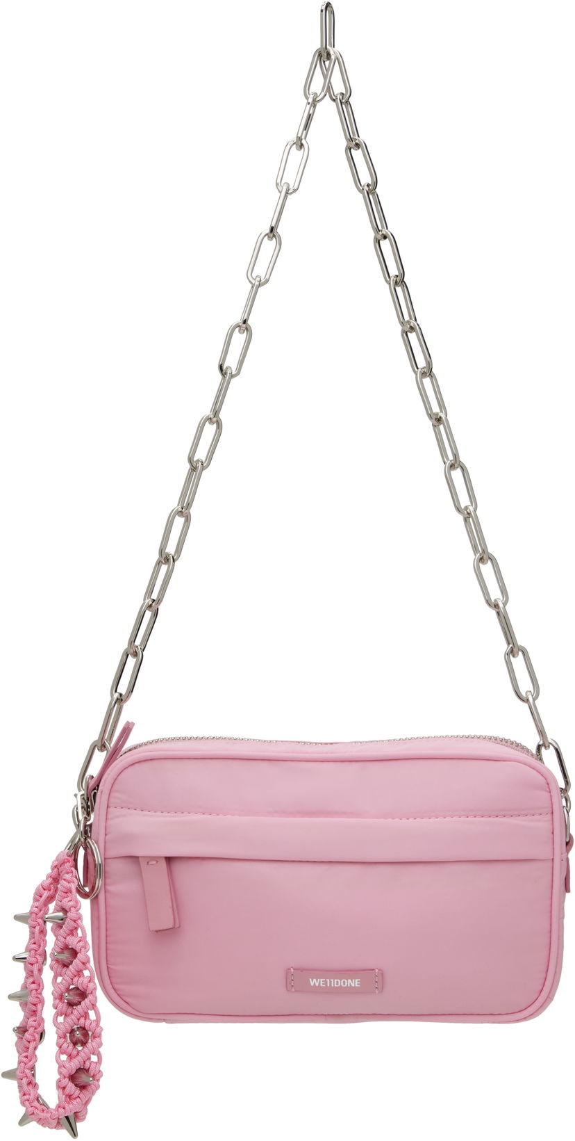 Torba za čez ramo We11done We11done Mini Chain Bag with Spiked Wristlet Roza | WD-AB0-25-488-U-PK