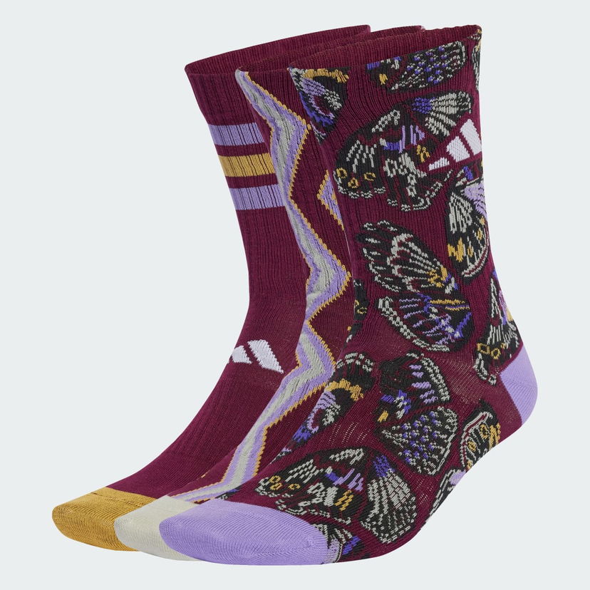 Nogavice adidas Performance adidas Farm Crew Socks 3 Pairs Bordo | JN2676