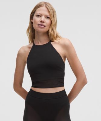 Krop-top lululemon High-Neck Nulu Tank Top with Mesh Hem Light Support B/C Cups Črna | prod20002671, 6