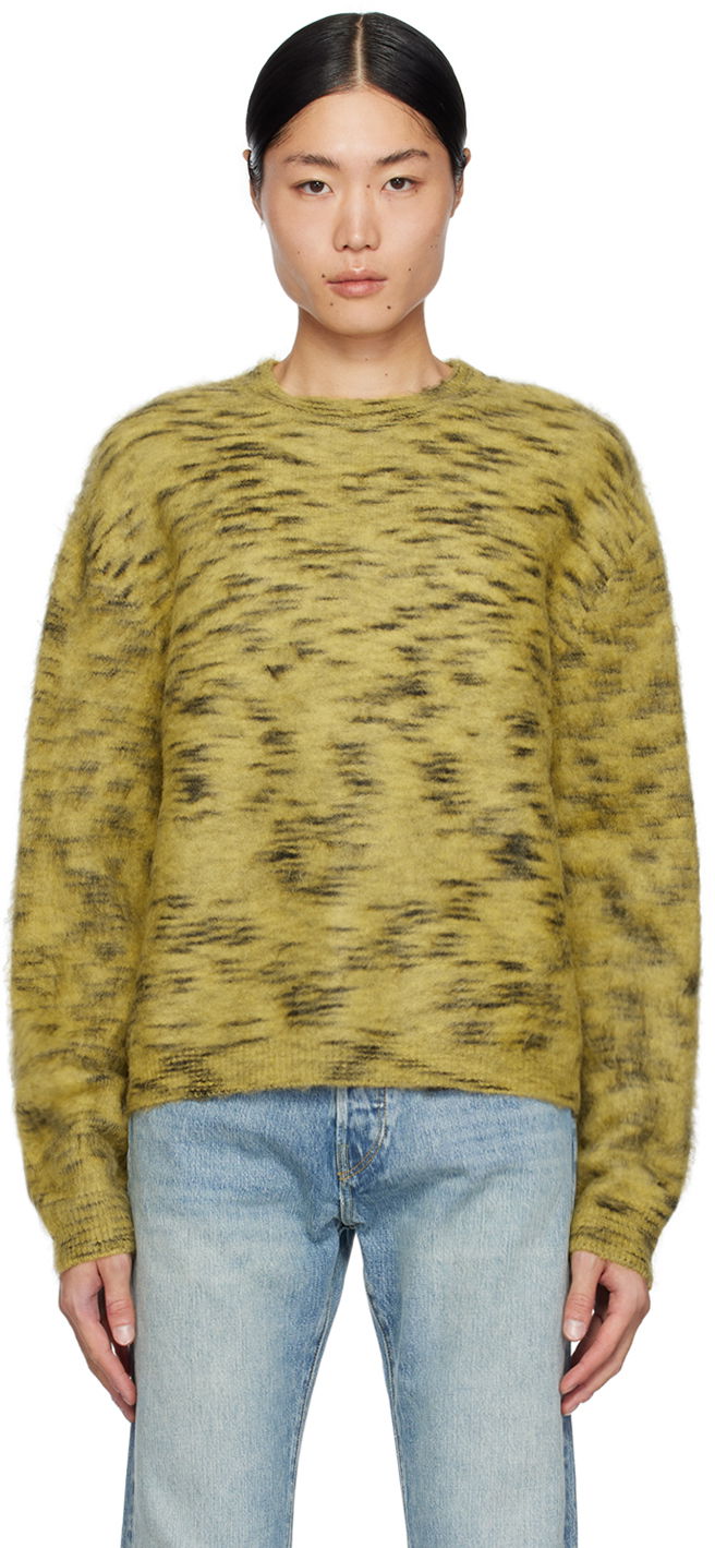 Pleteni pulover RE/DONE Abstract Print Knit Sweater Zelena | 982-10MSWEATR