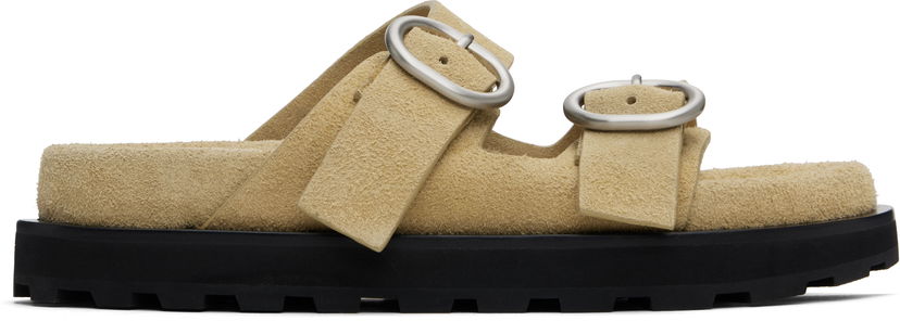 Oblačila Jil Sander Jil Sander Pin-Buckle Suede Sandals Bež | J44WP0026_P8213