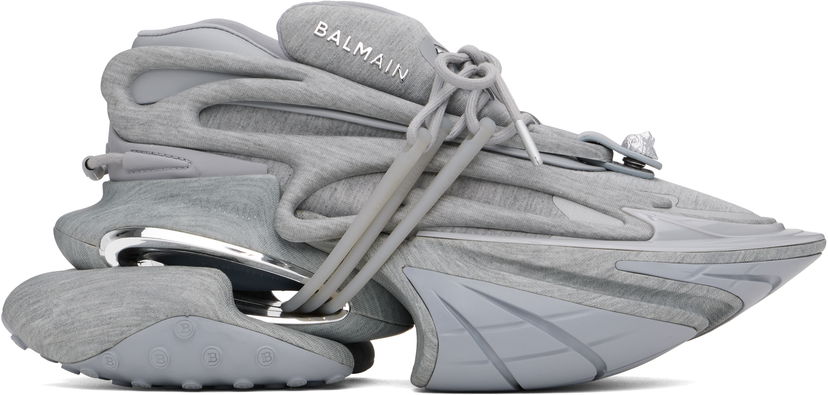 Superge in čevlji Balmain Balmain Unicorn Low Fleece Print Siva | EM1VJ309KFCT