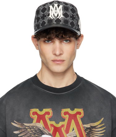 Majica AMIRI 'MA' Quad Denim Cap Črna | AMHACP1036, 0