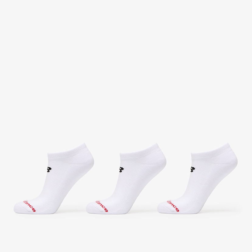 Nogavice New Balance Everyday No Show Socks 3-Pack Bela | LAS51453WT