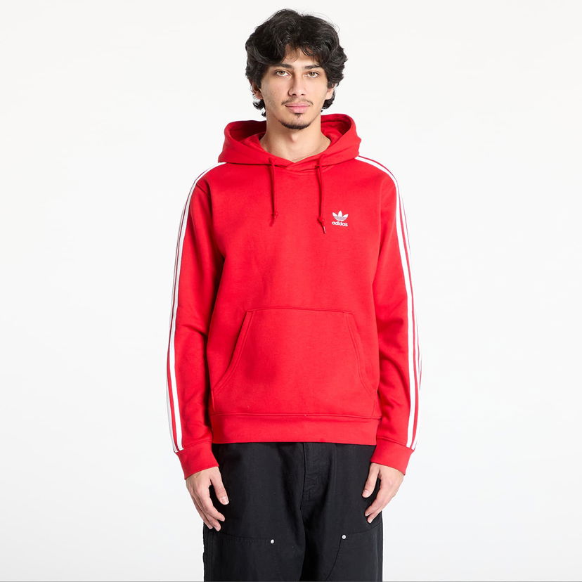 Pulover adidas Originals Adicolor Classics 3-Stripes Hoodie Rdeča | IR9868