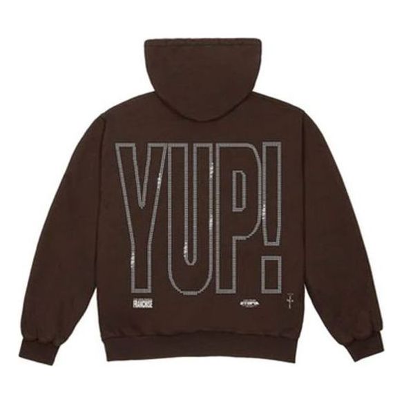 Pulover Cactus Jack by Travis Scott Travis Scott YUP! Hoodie Rjava | TC-357