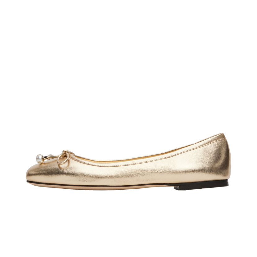 Superge in čevlji Jimmy Choo Elme Ballerina Flats Bež | ELME FLAT MNA