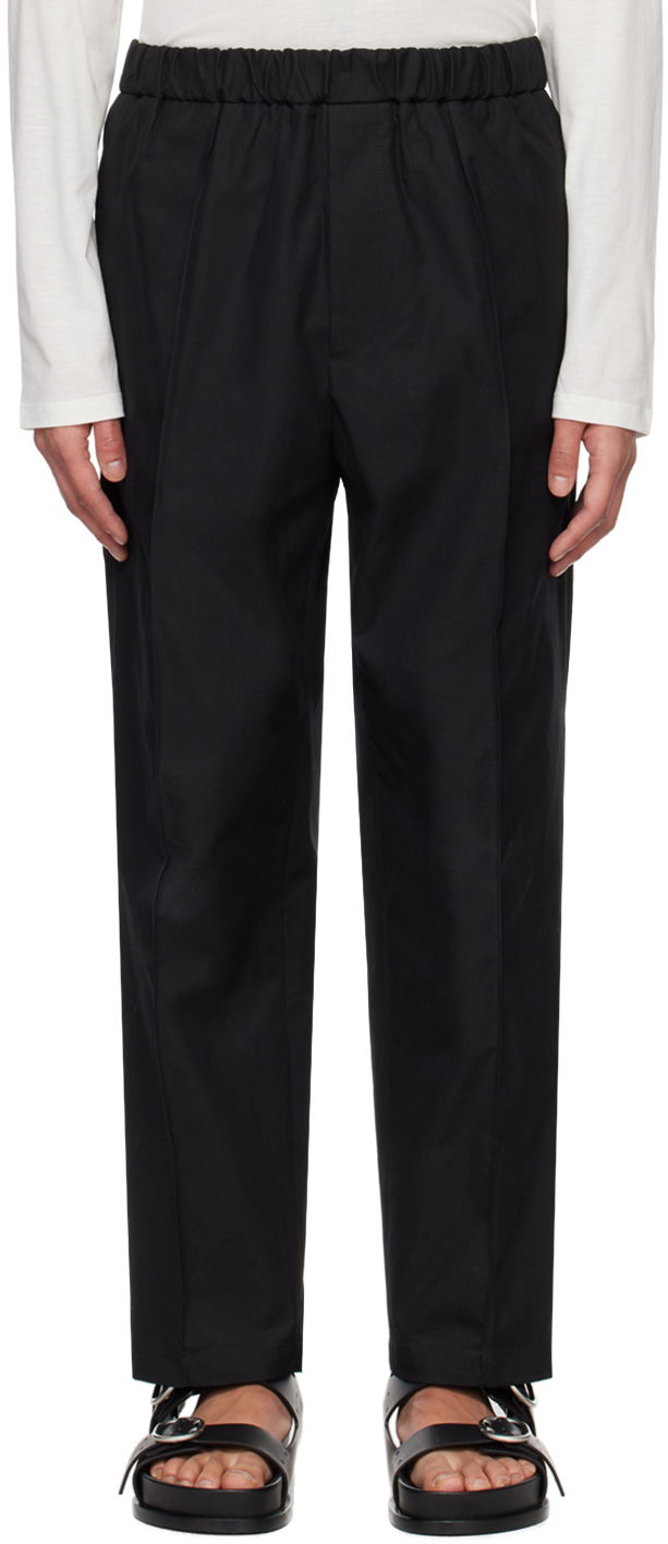 Hlače Jil Sander Tapered Trousers Črna | J21KA0012_J45218