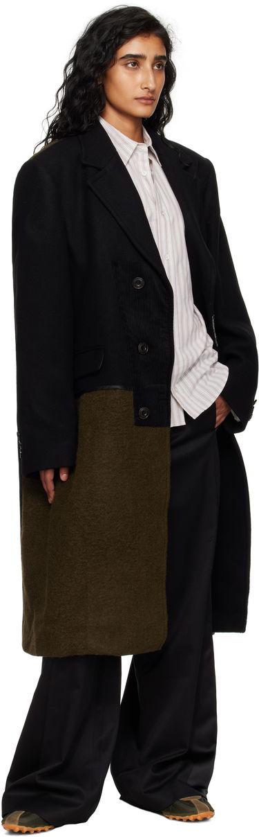 Plašči Andersson Bell Andersson Bell Patchwork Wool Coat Črna | awa709m, 3