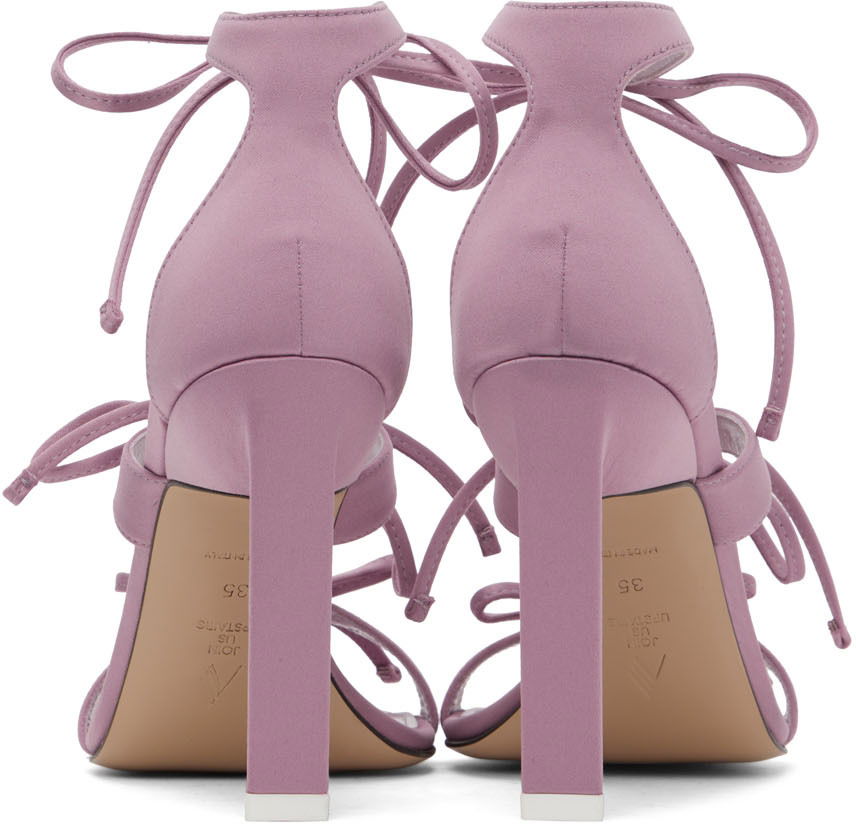 Modni dodatki The Attico Attico Aria Lace-Up Heeled Sandals Lila | 227WS518 V015, 1